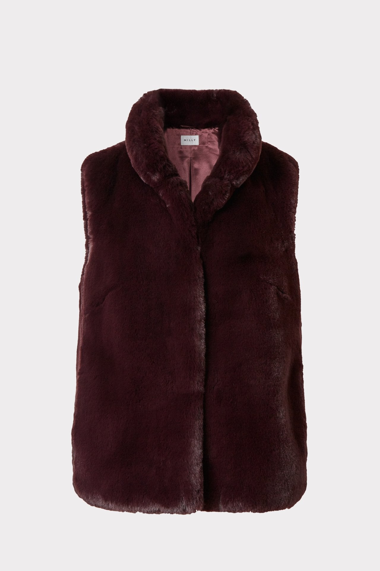 Milly Faux Fur Kira Vest In Plum | ModeSens